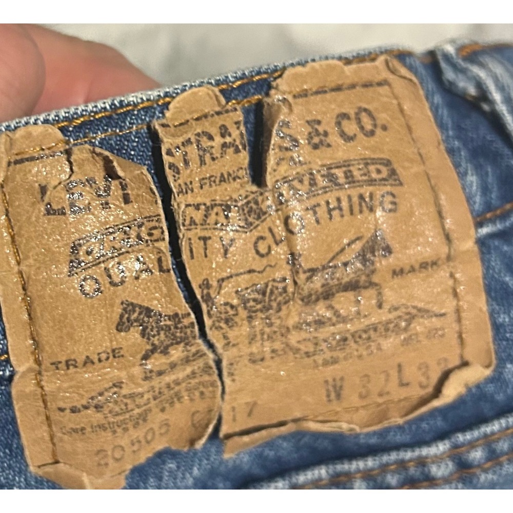 Vintage Levis 505 80s Orange Tab Jeans Mens 32x33 (fits 31x32) Made in USA - Picture 12 of 16